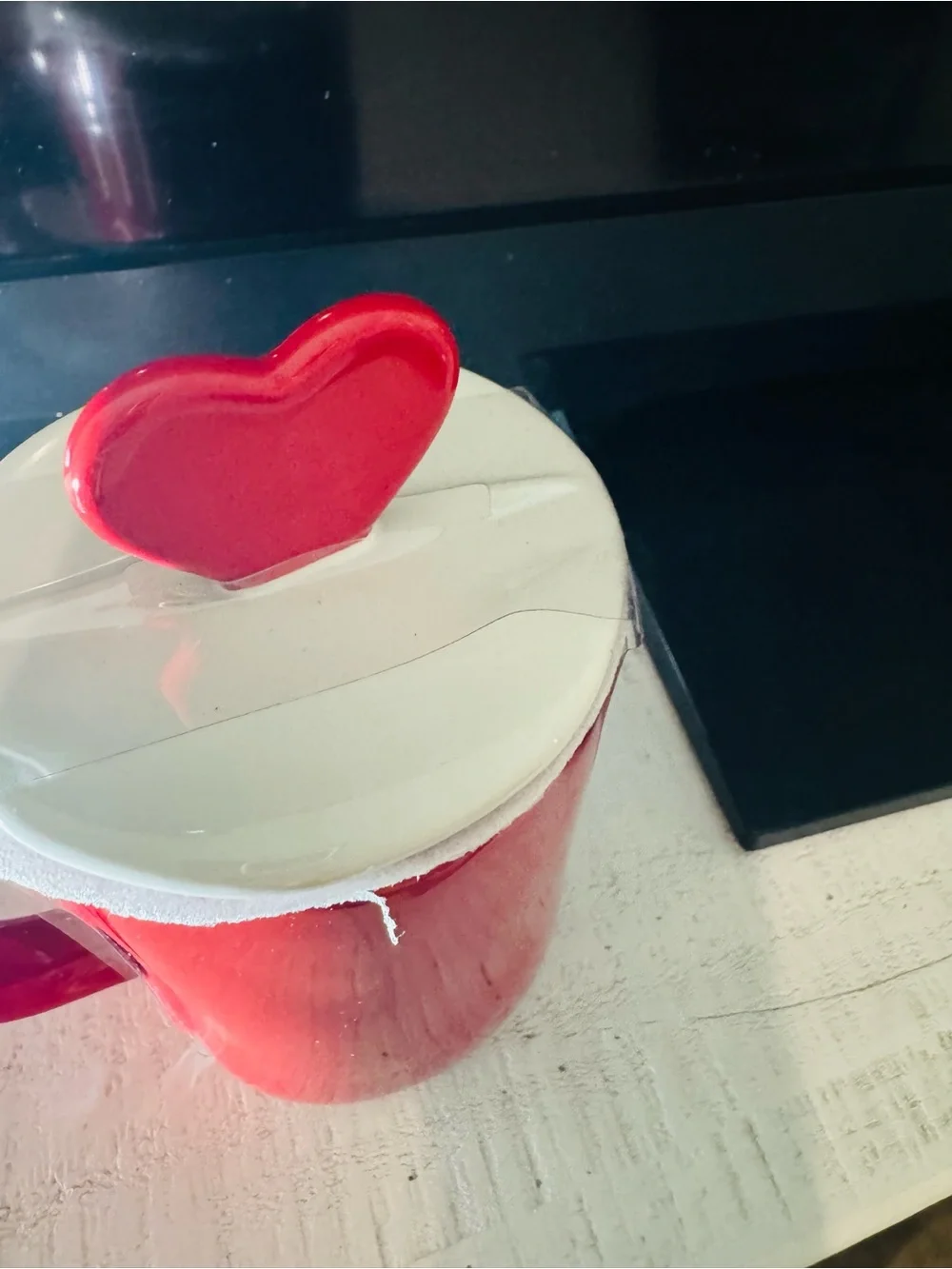 New Rae Dunn Health Heroes Red Heart Mug with Lid
